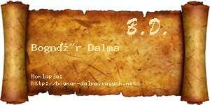Bognár Dalma névjegykártya